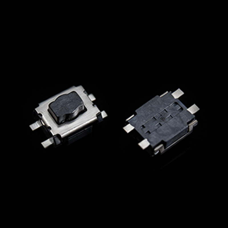 TS-B010063 Interruptor táctil de tortuga pequeña de 3*4*1.8 y 4 pines con actuador en forma de ciruela