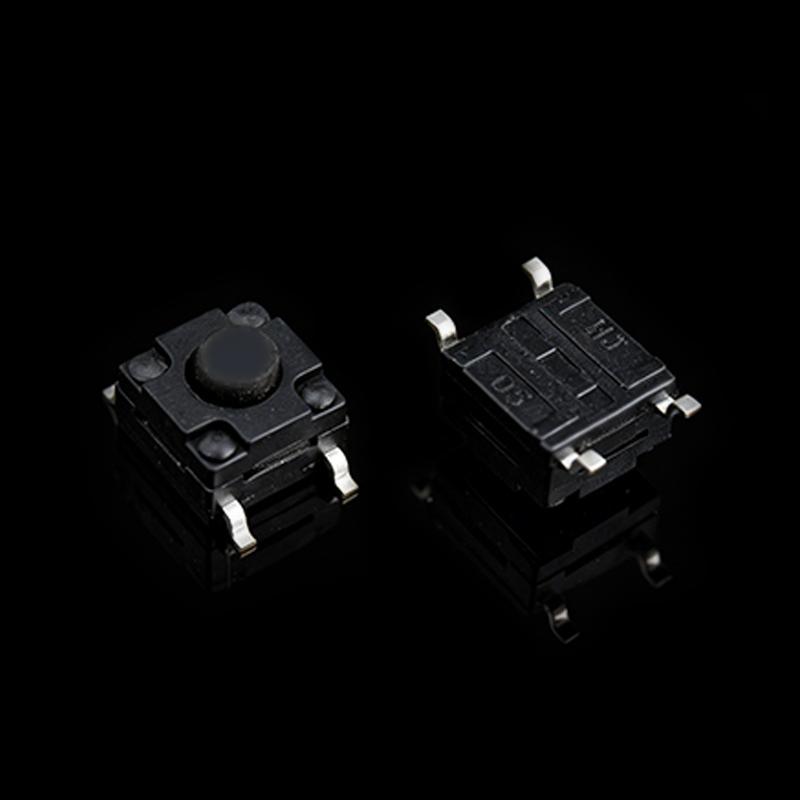 TS-F001217A 6x6 Interruptor táctil de silicona impermeable con cabezal negro