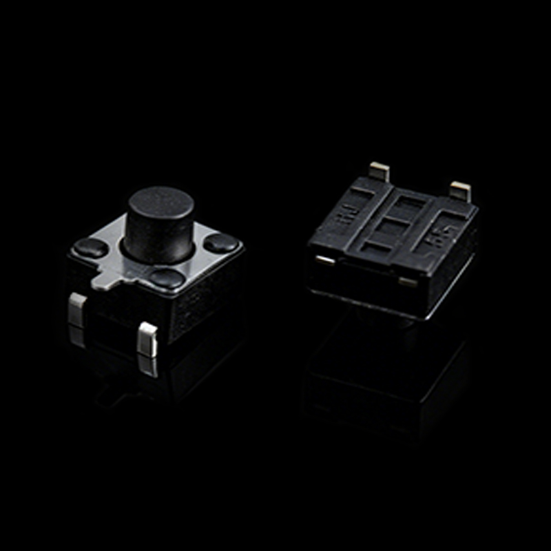 TS-D010066A Interruptor táctil de 4.5 × 4.5 mm con accionamiento por la parte superior y montaje SMD en la parte inferior