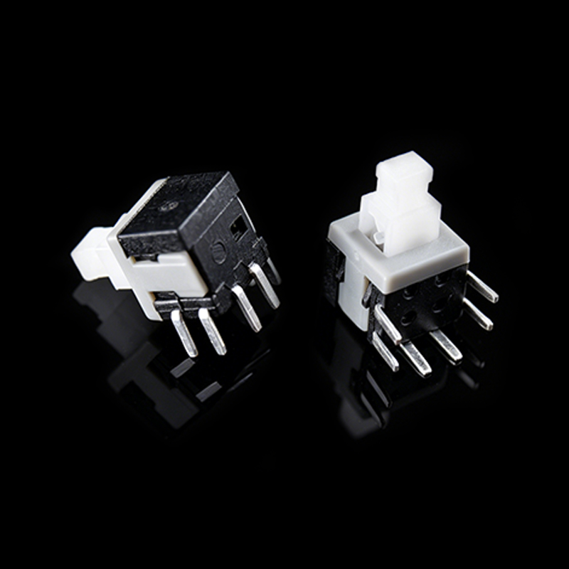TS-K010074 Interruptor táctil lateral autoblocante de cabeza alta de 5.8 mm y 6 pines