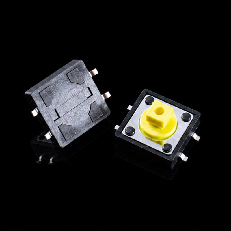 Interruptor táctil TS-F007092 12×12×7.3, SMD de 4 pines, actuador cuadrado