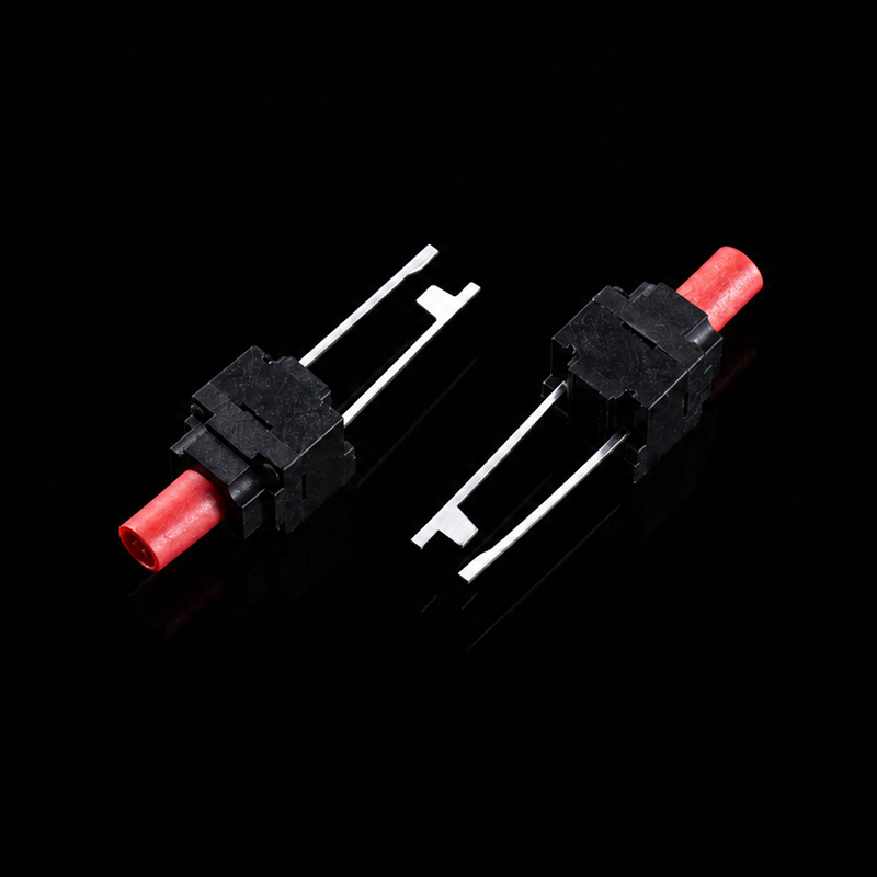 Interruptor táctil TS-F012014, 8×8×15,0 mm, resistente al agua, central de 2 pines, actuador rojo