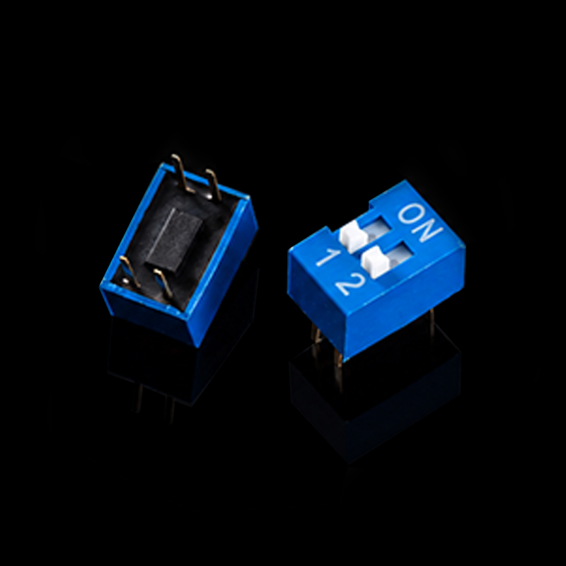 Interruptor DIP TS-U001033, DS-2.54-2P, azul, orificio pasante
