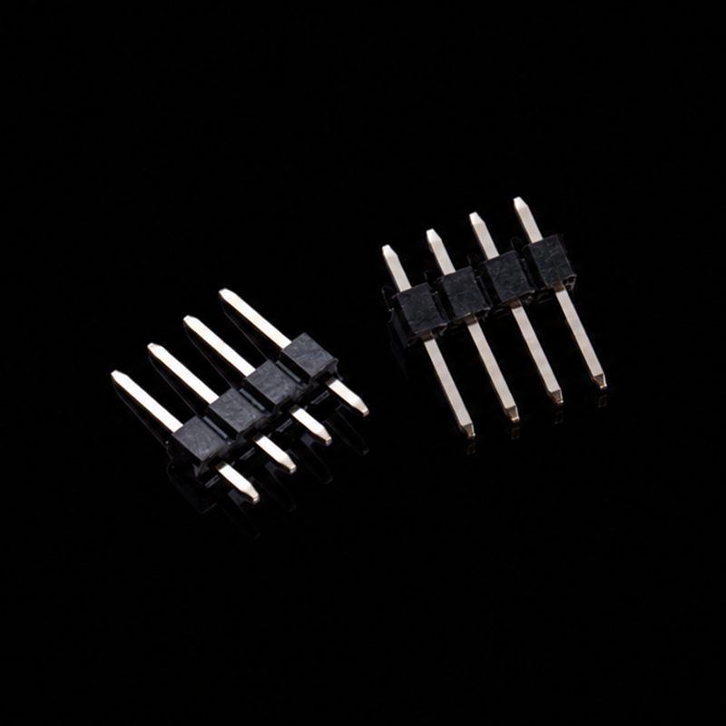 Conector de clavija recta de fila única con paso de 2,54 mm TS-S011156, 1 x 4 clavijas