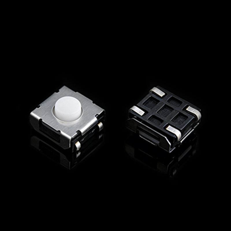 TS-G004185A 6.2*6.2 Interruptor táctil de silicona de pata cerrada con tapa blanca lechosa